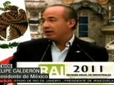 Felipe Calderón aseguró que su estrategia anticrimen ha dado resultados
