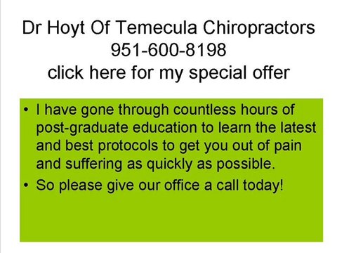 temecula chiropractors neck pain