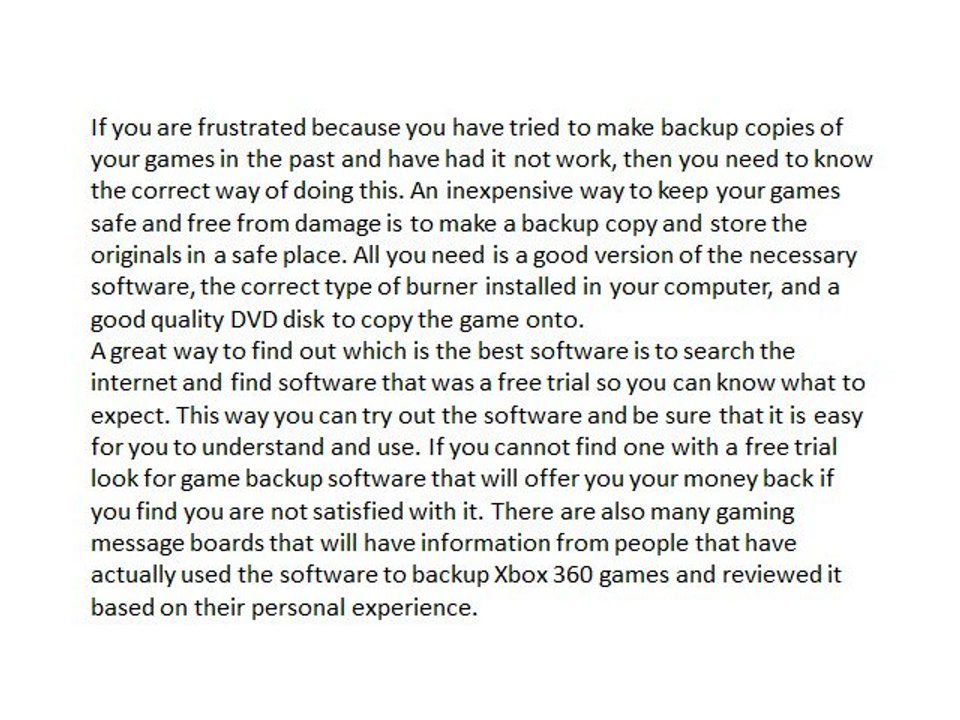 360 game backup article