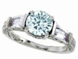 Aquamarine white gold ring