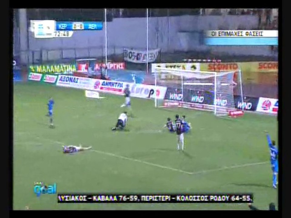 19η Κέρκυρα-ΑΕΛ 1-0 Σκάι γκολ Επίμαχες φάσεις 2010-11