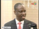 Denis Sassou N'Guesso reçoit Guillaume Soro