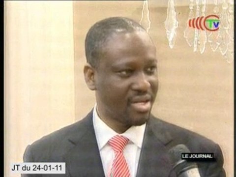 Denis Sassou N'Guesso reçoit Guillaume Soro