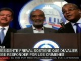 Duvalier debe responder por crímenes: Preval