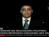 Denuncian a negociadores palestinos por concesiones ante Israel