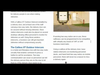 Delivery Door Wireless Intercom