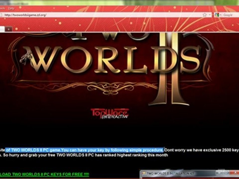 TWO WORLDS 2 PC KEYGEN--