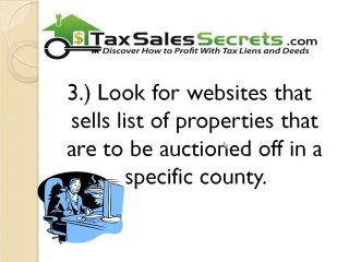 Finding Tax Sales in Your County
