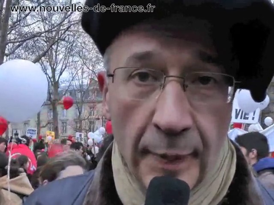 L'abbé Pozzetto à la 7ème Marche pour la vie