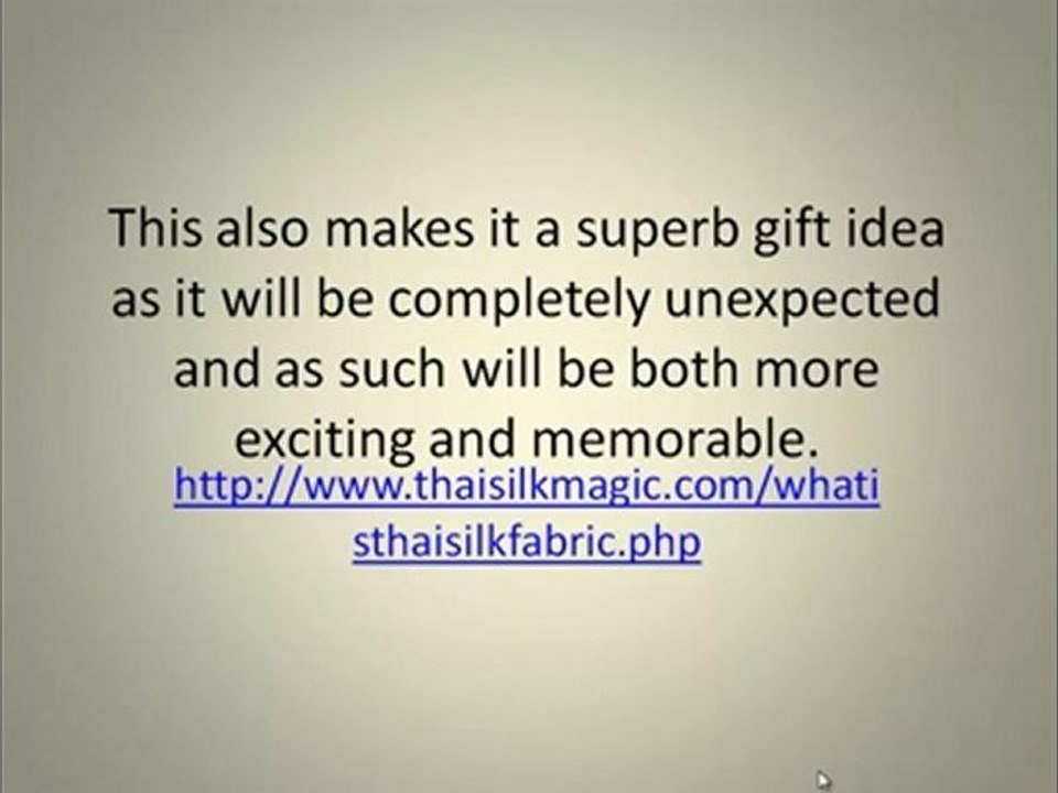 Handmade Thai Silk - What's the Big Deal