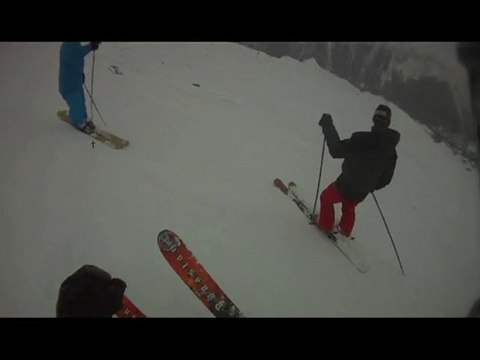 Ptite session peuf dans la face des Grands Montets...