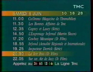 Mire TMC Affichant La Date L'heur et Le Programe 5 Juin 1993