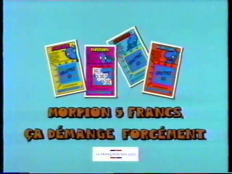 Publicité Morpion Francais des jeux 1996
