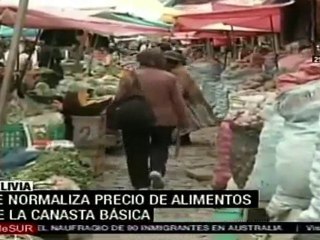 Bolivia normaliza precios de la canasta básica