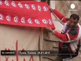 Anti-government protesters clash in Tunisa - no comment