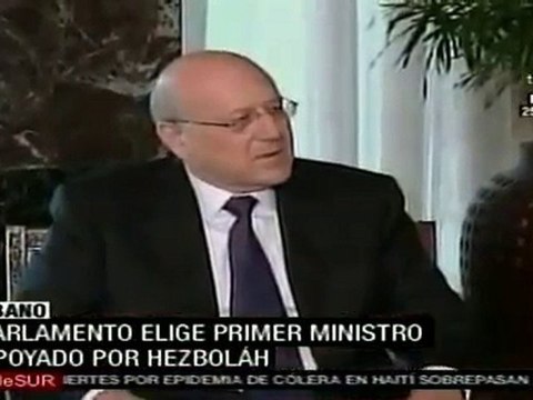 Líbano elige primer ministro apoyado por Hezbolá