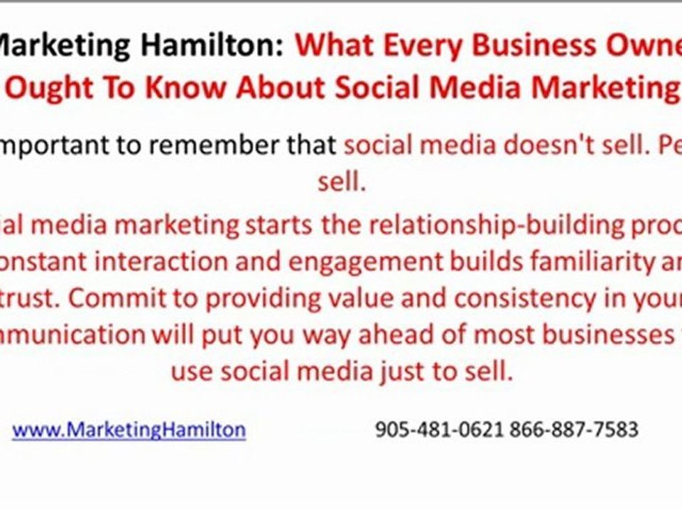 Marketing Hamilton - Benefits of Using Social Media Marketi
