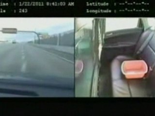 Burglary suspect jumps from moving police car