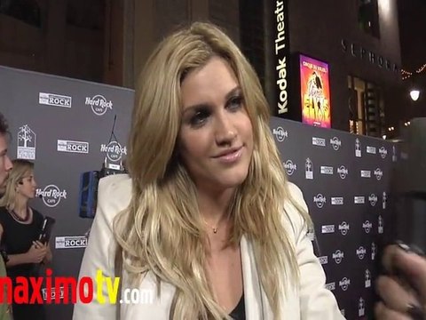 ASHLEY ROBERTS Interview at HARD ROCK CAFE Hollywood Opening