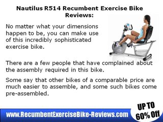 Nautilus R514 Recumbent Exercise Bike