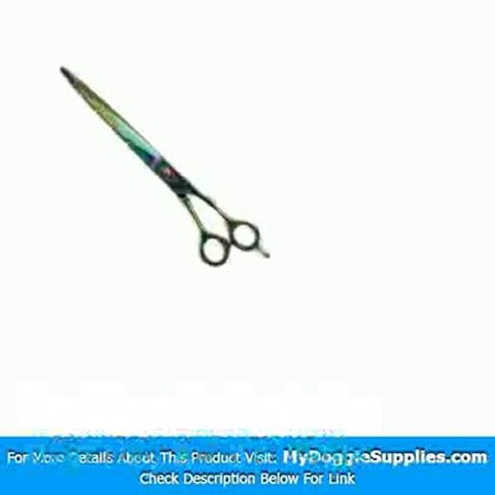 10 5 in Plasma Coated Straight Rainbow Grooming Scissors -