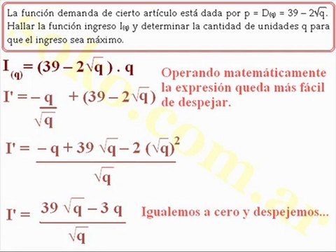Análisis 1 (UBA Cs económicas) Aplicaciones económicas