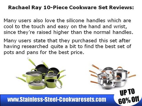 Rachael Ray 10-Piece Stainless Steel Cookware Set