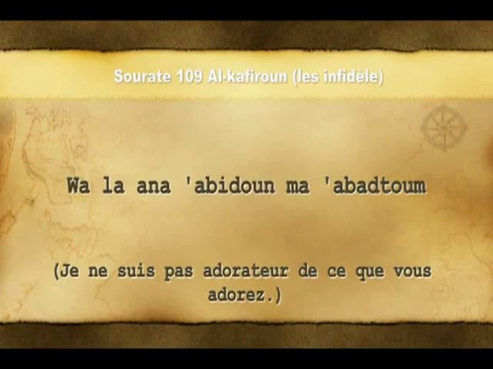 Sourate Al Kafiroun En Français Et Phonétique