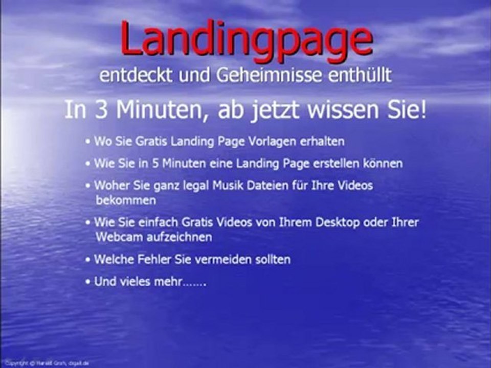 Landingpage erstellen, Vorlagen, Gratis Kurs