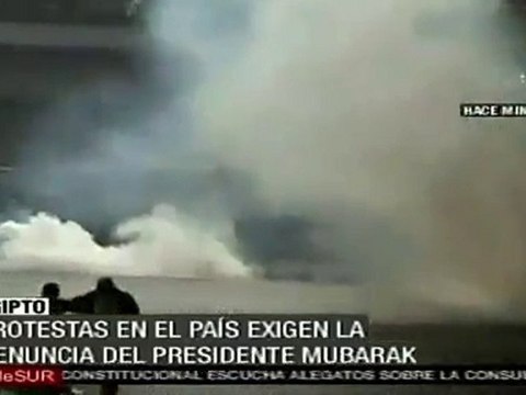Protestas en Egipto exigen la renuncia de Hosni Mubarak