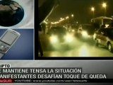 Manifestantes en Egipto desafían toque de queda