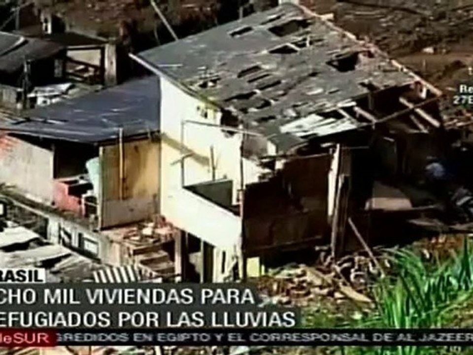 Rousseff anuncia la construcción de 8.000 casas para los damnificados de las lluvias