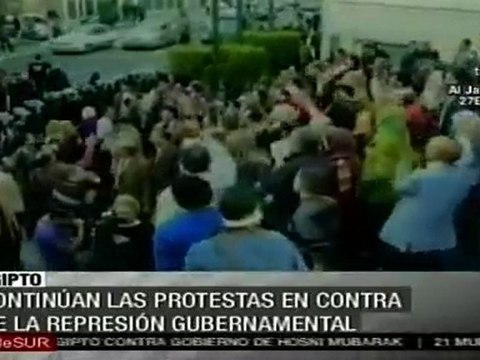 Continúan manifestaciones en Egipto contra represión gubernamental