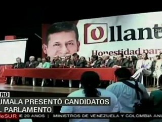 Ollanta Humala presentó candidatos al Parlamento en Perú