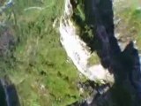 Wingsuit BASE jumping in Gudvangen