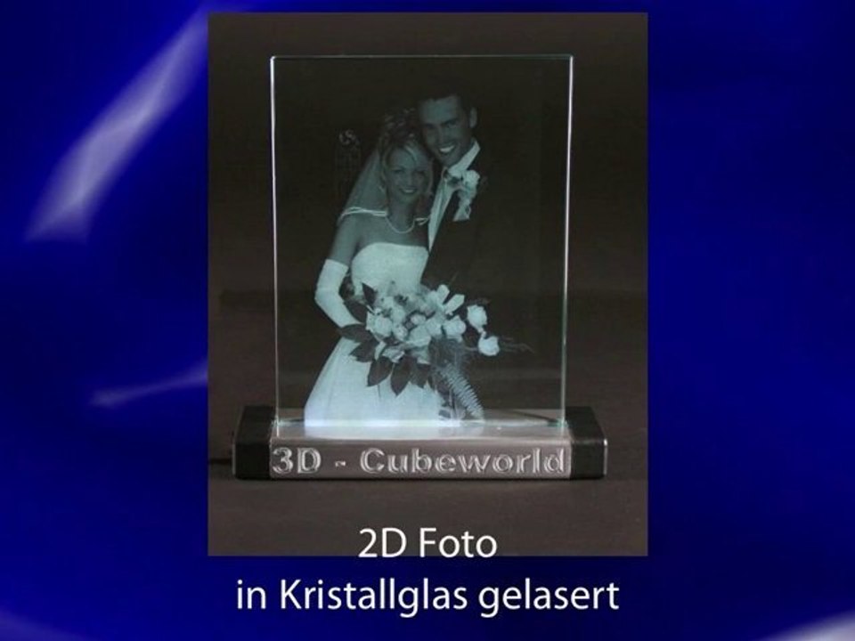 3D Foto in Glas 3D Photo - Valentinstag - Hochzeit