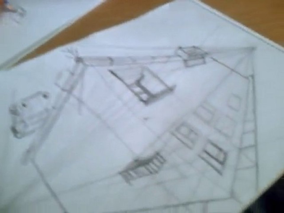 Resim dersi çift kaçış perspektif tekniği