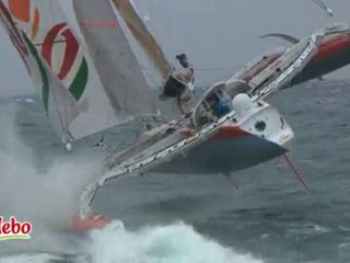 Le départ de Sodebo pour son tour du monde 2011