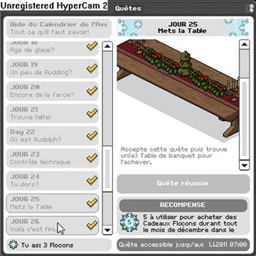 Quêtes Habbo : jour 25 à 26 (Noël 2010)