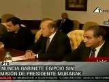 Renuncia gabinete egipcio sin dimisión de presidente Mubarak