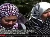 En Suez, manifestantes salen nuevamente a las calles