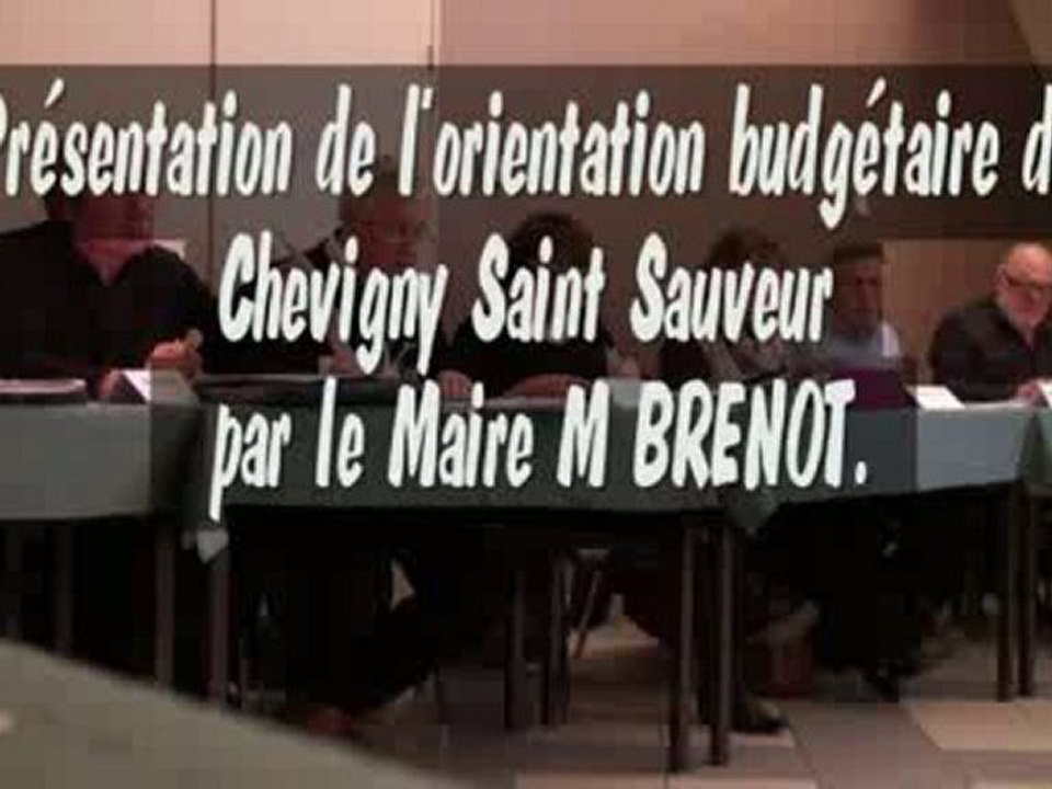 orientation budgétaire par M BRENOT