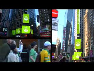 Herbalife sur Time Square à New York. Une notoriété incroyab