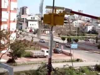 Düşük güçlü furling türbinin  fırtına testi