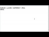 kaspersky 2011 llaves actializadas