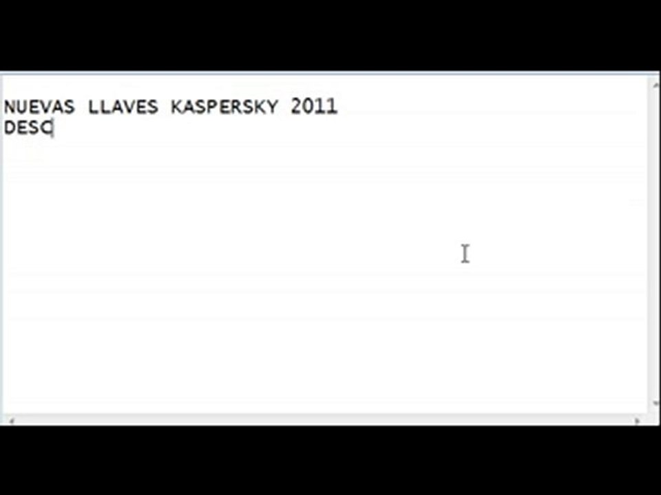 kaspersky 2011 llaves actializadas