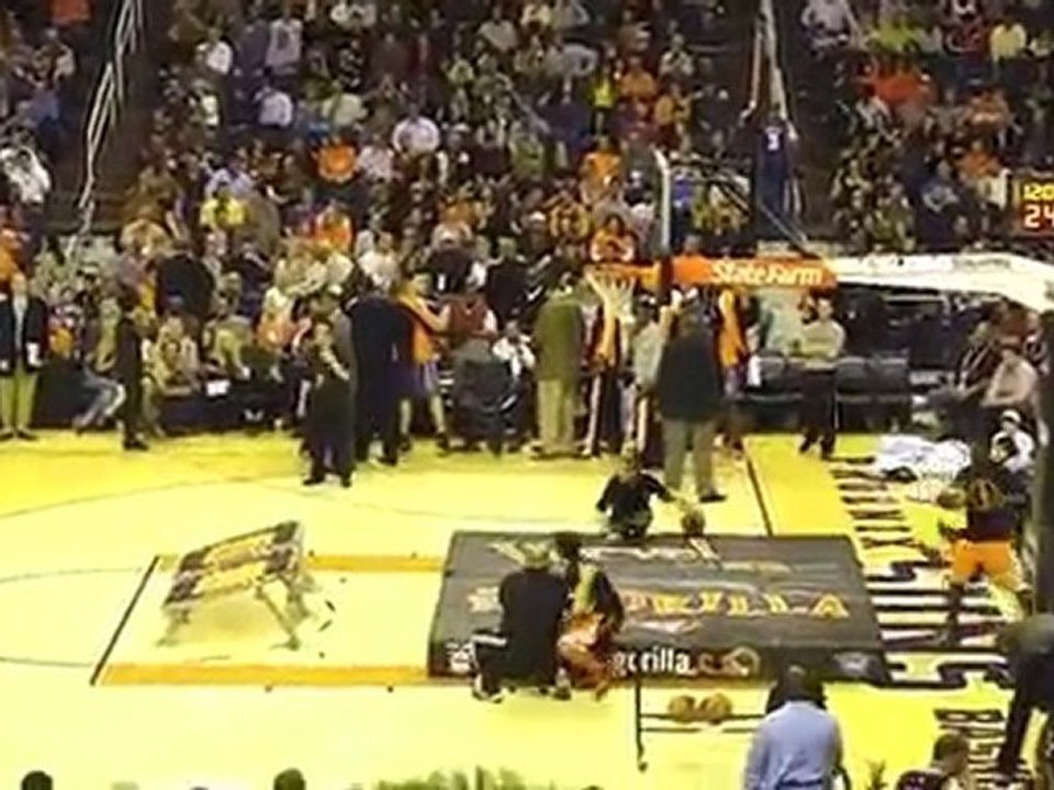 Boy Gets Dunked Through Basketball Hoop *Dangerous Stunt*