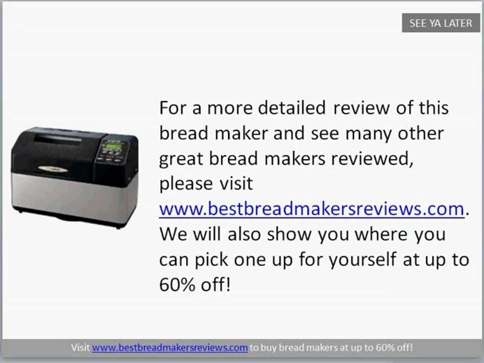 Consumer Review: Zojirushi Home Bakery Bread Maker