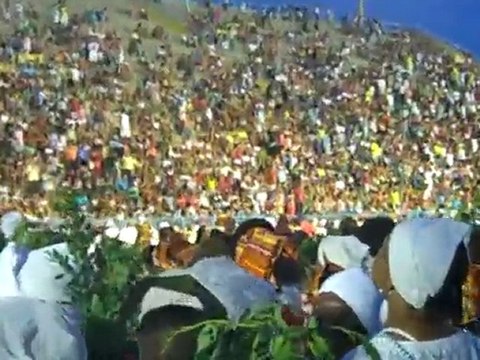 Brazil 2011 Carnival Baianas Wash Evil Spirits at Sambadrome