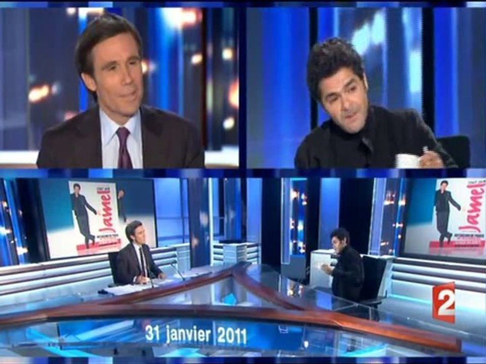 Jamel fait son clown au JT de 20 h de France2 (31/01/2011)